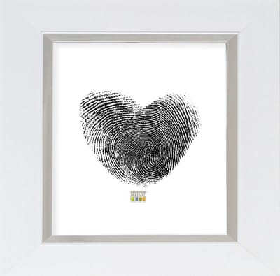Deknudt Frames fotolijst S41NK1 - wit met zilverbies - 15x15 cm