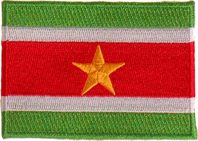 Strijkapplicatie 8x6cm vlag Suriname