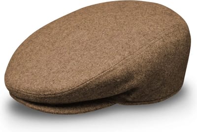 Winterpet Flatcap met voering, Flatcap Fiebig klassiek model kleur beige maat 56