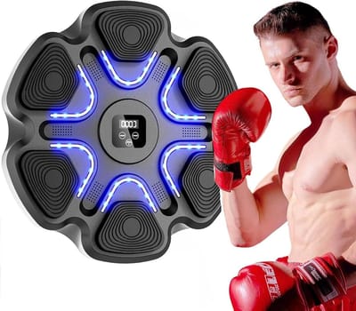 Premium muziekboksmachine met bokshandschoenen, smart bluetooth boksmachine met led-elektronica, wandmontage, muziekboxen, doel, workout, punching apparatuur voor thuis