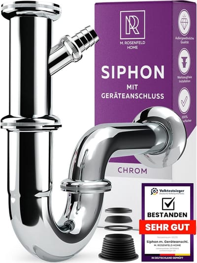 Universele Zwanenhals Sifon voor Wastafel en Bidet met Afvoer Aansluiting