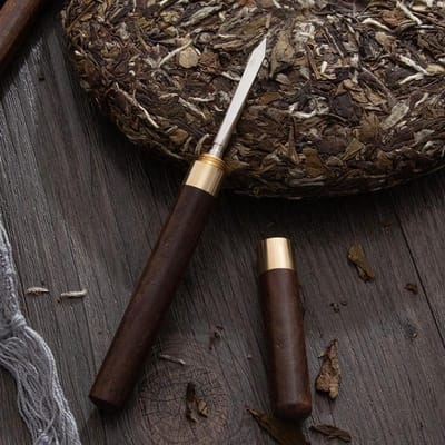 Couteau à thé en bois, accessoires de cérémonie du thé, Puer, aiguille à thé dédiée, outil à café Kung Fu chinois 1 pièce black