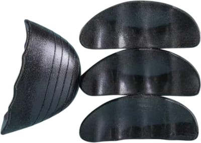 2 Stuks Anti-Slip Voorvoet Inlegzolen – Knipbare PU Foam Teen Beschermers voor Glijden in Schoenen – Zachte Schoen Accessoires en Comfort Verbeteraars-Zwart