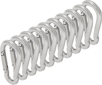 Veerclip roestvrijstaal - Snelklem karabijn - Bevestigen van kettingen - 304 roestvrij staal - M4 4 cm - Zilverkleurig