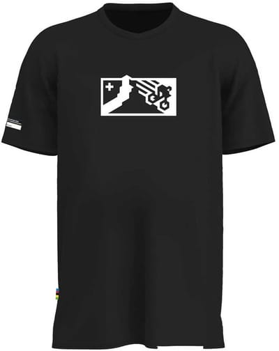 Santini Uci Mtb World Championships 2025 T-shirt Met Korte Mouwen Zwart S Man