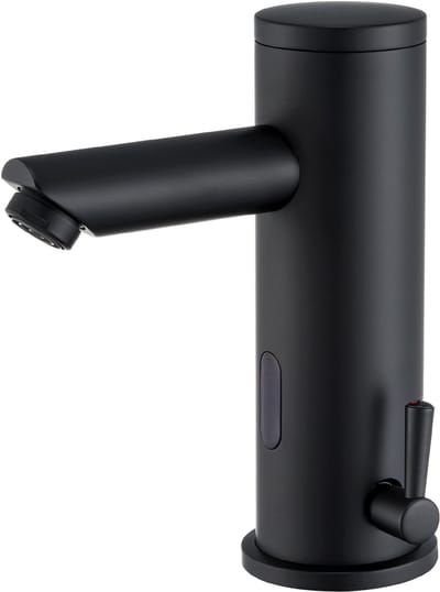 Auralum Max Wastafelkraan Zwart - Infrarood Sensor - Contactloos - Waterbesparend - Elektrische Wastafelkraan - Automatische Wastafelkraan - Warm & Koud - Werkt op batterijen