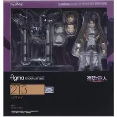 Figma 3 Stijl Attack on Titan Anime Shingeki no Kyojin Verkenningslegioen Levi in Doos PVC Actiefiguur Model Speelgoed Cadeau with box