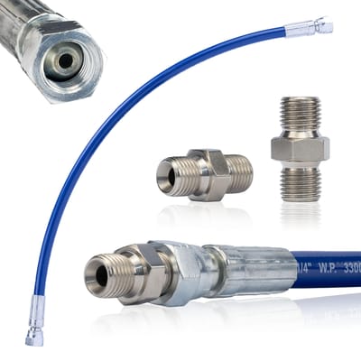 Rosfix Hogedrukslang Verfslang 50 Cm - Superharde Urethaanbescherming - 270 Bar, 1/4'' Draad