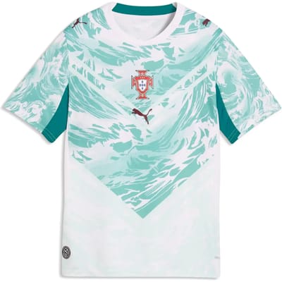Puma Portugal 2026 Replica Weg Korte Mouw T-shirt Junior Blauw 5-6 Years Kinderen