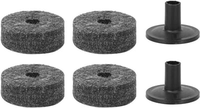 Drum Felten Set - Bekken Beschermers - Cymbalen Beschermen - Hoogwaardig Vilt - 4 Stuks - Zwart