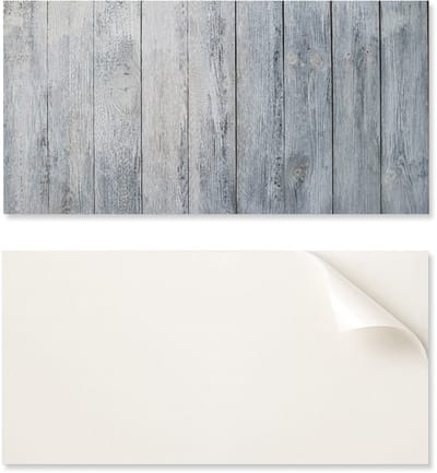 PVC-paneel met motief, eenvoudige decoratie voor de eetkamer, 100x50 cm, houten plank in lay-out.