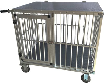 Topmast Showtrolley Expose - Voor 1 Hond - 90 cm - Aluminium - Met Wielen - Hondenbench - Reisbench - Transportbench - Voor Hond en Puppy