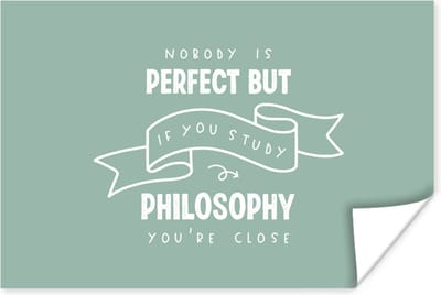 Poster Quote - Filosofie - Studeren - 180x120 cm XXL