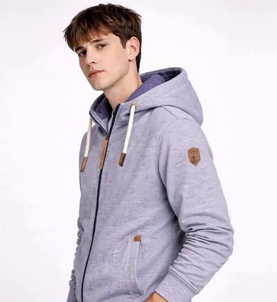 Lizzard Sports Zeus Hoodie Heren Navy Milans - Maat S - Hoodie met Rits en Steekzakken - Sweatvest met Capuchon - Zomer Sweater Heren
