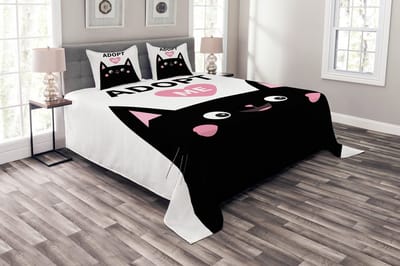 ABAKUHAUS Dekenenset – Kattencomfort 264x220 cm, Pale Pink/Koksgrauw