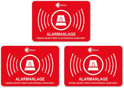 Alarm Systeem Stickers - Beveiliging Stickers - Object Beveiligen - Weerbestendig Laminaat - 7 x 5 cm