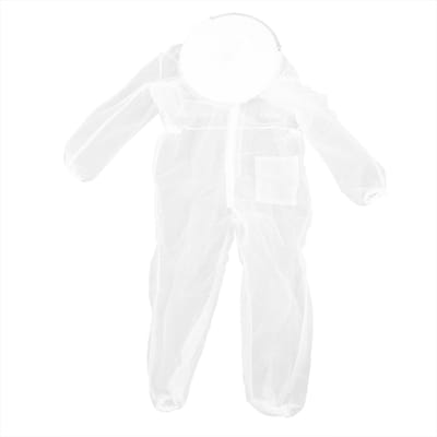 Anti Bijenprikkende Transparante Eendelige Nylon Mesh Bijenhouderijpak Bijenkleding Kleding Benodigdheden(L ) XL white