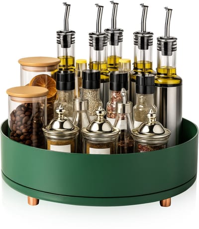 Draaitafel Organizer voor kast - Kruidenrek - Draaiplateau - Turntray Container - Kruidenopslag - Make-up Parfum Organizer voor keuken Opslag, koelkast, aanrecht, Olijfolie fles en badkamer