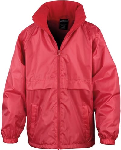 Rode kinderregenjas microfleece lined jacket van Result 158/164