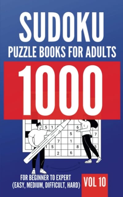 1000 Sudoku Puzzelboeken voor Volwassenen: Gemakkelijk tot Expert Niveau
