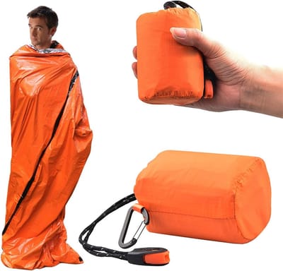 Noodslaapzak - Survival deken - Outdoor avontuur - Hitte reflecterend - 200 x 90 cm - Oranje