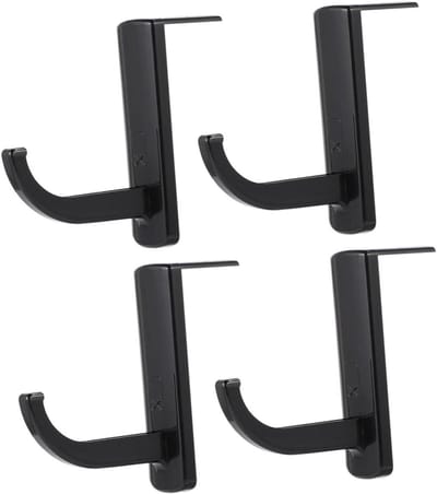 Hoofdtelefoon Hanger - Opslaghaak - Bureau Organisatie - Zelfklevende Montage - 4 Stuks - Zwart