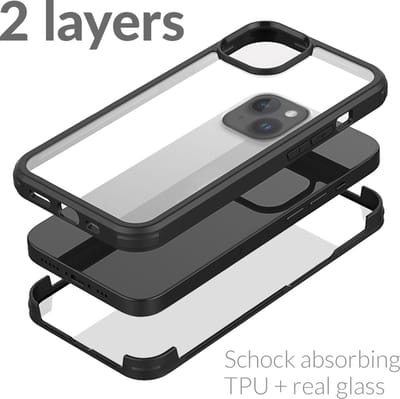 Mobilize Hoesje geschikt voor Apple iPhone 14 Plus Telefoonhoesje Hardcase | Mobilize 360 Protection Backcover Shockproof | Schokbestendig iPhone 14 Plus Telefoonhoesje | Anti Shock Proof - Zwart