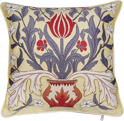 Kussenhoes - Kunst - Luxe gobelinstof - Tulp in een vaas - William Morris - 45 x 45 cm