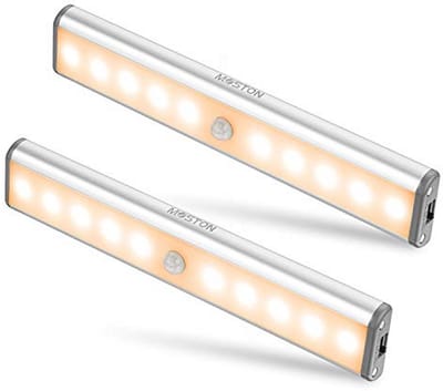 Draadloze Bewegingssensor Onderkastverlichting - 10 LED Magnetische Nachtverlichting met Oplaadbare Batterij (2 stuks)