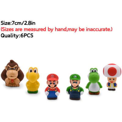 3-48 Stuks/Set Mario Bros Prinses Peach Bowser Goomba Figuren Speelgoed Schattige Anime Donkey Kong Yodhi Boo Toad Model Poppen Verjaardagscadeaus brown