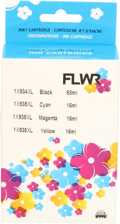 FLWR HP 934XL / 935XL Multipack zwart en kleur (Huismerk (compatible))