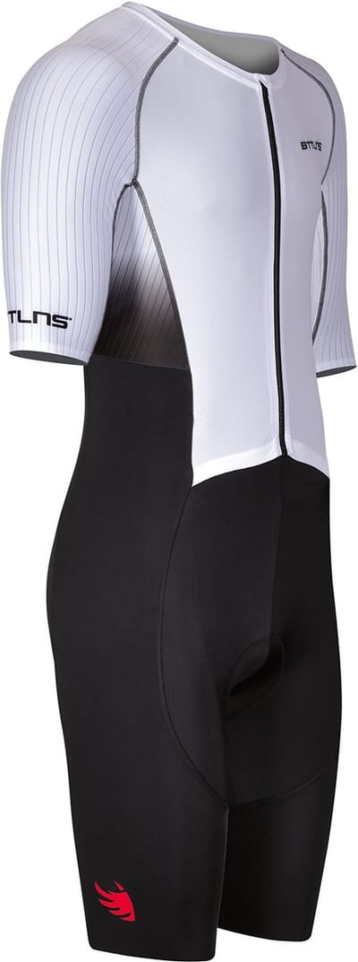 BTTLNS trisuit - triathlon pak - PRO Aero trisuit - trisuit korte mouw heren - langeafstand triathlon - Nemean 1.0 - wit - XS
