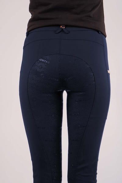 Montar Rijbroek Millie Full Grip Kids Navy/Rosegoud - 164