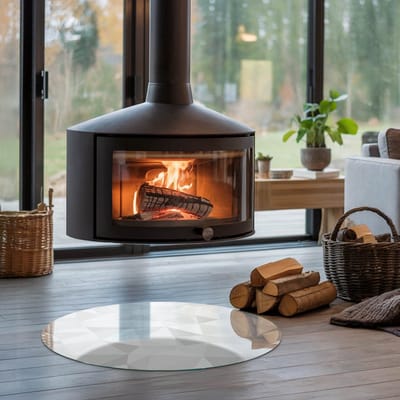 Coloray Vloerplaat Houtkachel - Plaat voor Onder Houtkachel - 70 cm x 70 cm - Open Haard Accessoires - Grijs Vloerplaat Kachel - Verwarmingsaccessoires - Plaat onder Houtkachel - Kachel Onderplaat - Vloerplaat Voor Kachel
