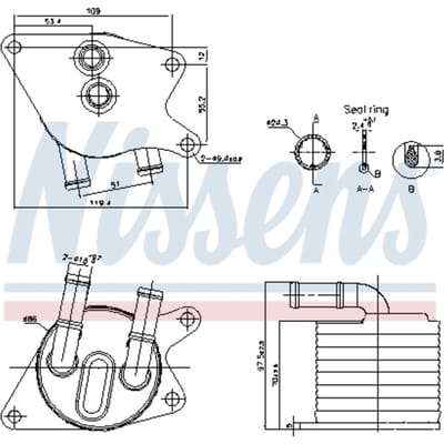 Olie radiator, automatische versnellingsbak NISSENS 91398