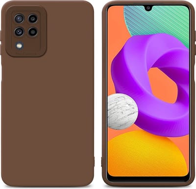 Cadorabo Hoesje geschikt voor Samsung Galaxy M22 / M32 4G in FLUID BRUIN - Beschermhoes gemaakt van flexibel TPU silicone Cover Fluid Case