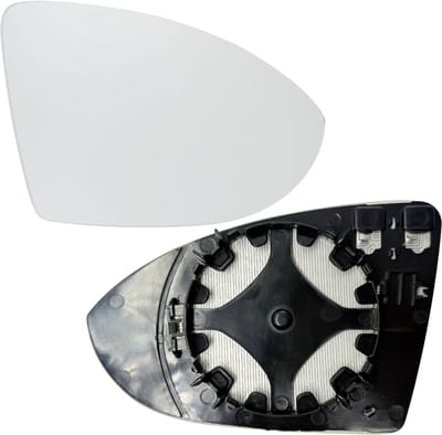 BILMAX Buitenspiegelglas Rechts voor Volkswagen Golf 7 2013-2021 | Touran 2015-2022 Verwarmd, met draagplaat (Passagierszijde)