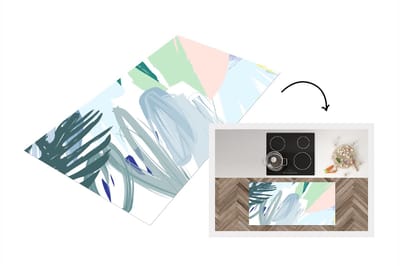Keukenloper - Loper keuken - Zomer - Abstract - Vlek - 120x60 cm - Keukenloper vinyl