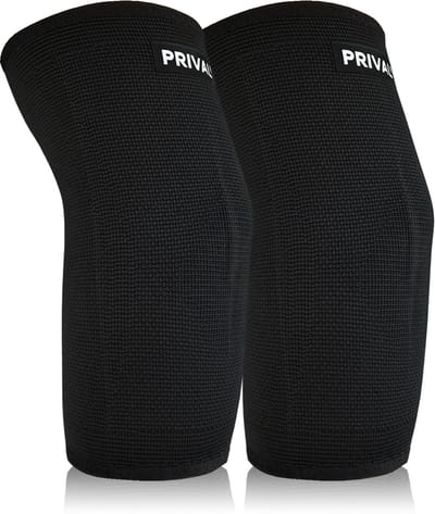 PRIVAL Elbow Sleeves – Medium - Elleboogbeschermers & Compressie Steun – Voor Fitness, Krachttraining, Crossfit & Gewichtheffen – Set van 2 – Zwart