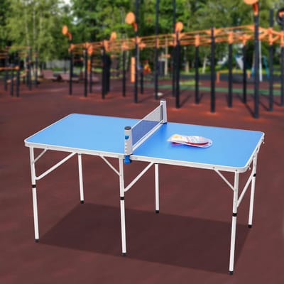 Opvouwbare tafeltennistafel - Sporttafel buiten - Sport en spel - Inclusief accessoires - 1 x 1 cm - Blauw