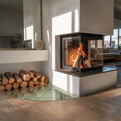 Coloray Vloerplaat Houtkachel - Plaat onder Houtkachel - 100 cm x 100 cm - Kachel Onderplaat - Groente Vloerplaat Kachel - Verwarmingsaccessoires - Onderplaat Kachel - Houtkachel Vloerplaat - Vloerplaat Voor Kachel