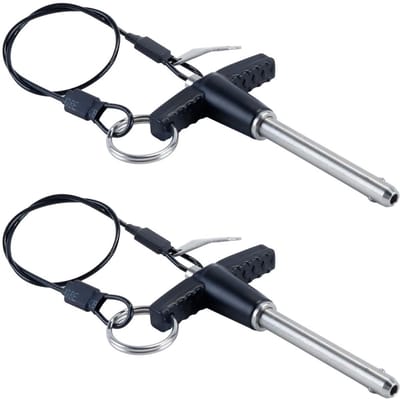 T-Handle Retaining Pins Set van 2 - Lange 40mm, Diameter 6mm, Snelle Ontgrendeling voor Luidsprekers, Luchtvaart, Gym en Machines