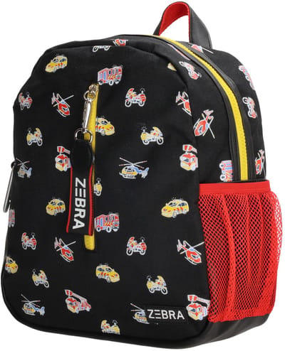 Zebra Trends Boys Rugzak Kinderen - Schooltas met verstelbare schouderband - Kinderrugzak van Nylon en Polyester - Zwart