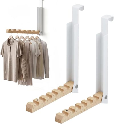 Inklapbare kledinghaken voor muurbevestiging - Set van 2, ideaal voor ruimtebesparing en organisatie
