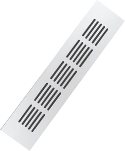 Ventilatierooster Aluminium - Louvered Deksel - Luchtstroom Creëren - Stofbestendig Ontwerp - 100 mm Breed - Zilver