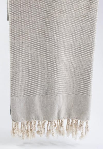 Kisthene – Turkse hamamdoek – 100x180 cm – katoen – licht & sneldrogend – lichtgrijs