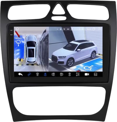 Autoradio met bluetooth - Carplay - Voor Mercedes-Benz C-Klasse / CLK-Klasse (W203 / W209 / S203 / A209 / W168) - Geschikt voor Apple en Android - Stereo - Navigatie - Navigatiesysteem auto