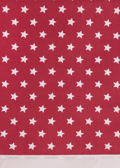 BINK Bedding Ledikantlaken LS Rood 100 x 150 - laken voor ledikant - lakentje - babylaken - sterren - rood