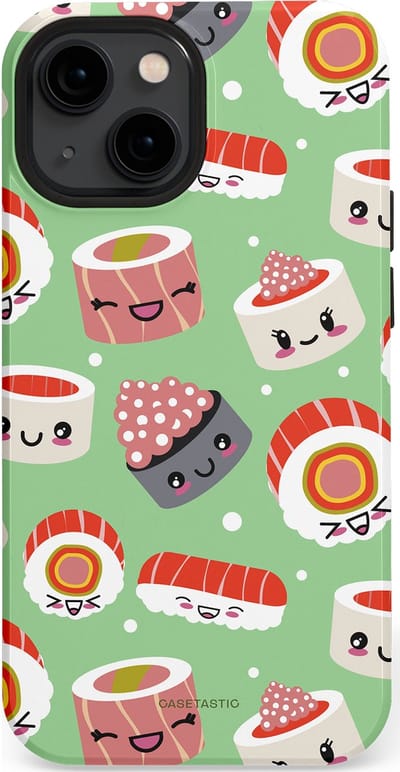 Casetastic Hoesje Geschikt voor Apple iPhone 13 Mini Magsafe - Stijlvolle Beschermende Duo-layer Case - Sushi wonders