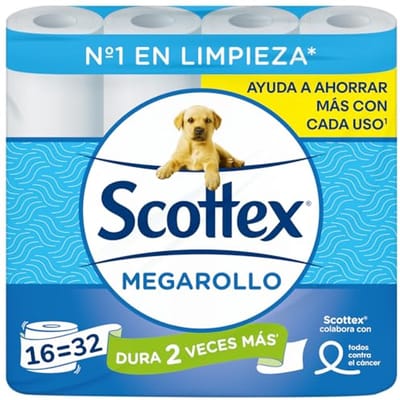 Megarollo Droog Toiletpapier - 16 Rollen (32 Rollen van Originele Rol)